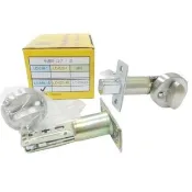LC018-1S 暗閂鎖 無鑰匙 銀色 半邊鎖 裝距60mm門厚30-50mm 輔助鎖(硫化銅門通道門防盜鎖)
