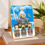 推薦 大師開光鴻鈞老祖畫像相框擺件 三清祖師神像擺臺 太上老君道場壁畫供奉掛畫可招財轉運+逢凶化吉#花间依