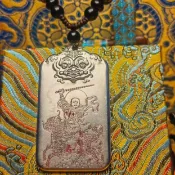 福緣堂🌟已祈福開運道家平安牌〈九天應元雷聲普化天尊〉吊墜項錬國潮轉運吉祥掛墜頸錬 項錬 吊墜