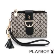 PLAYBOY - 短夾  兔頭印花系列 - 黑色