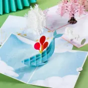 協貿國際日用品生活館 3D折疊立體祝福卡diy父親節賀卡創意兒童節幼兒園小卡片畢業明信片手寫空白紙情侶生日禮物教師節送老師