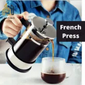 350ml 600ml French Press Coffee Maker Heat Resistant Glass 4