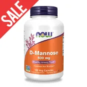 【NOW】D-甘露糖膠囊1瓶(120顆) 即期品/500mg甘露糖/改變細菌叢生態/調整體質/女性呵護