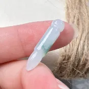 【考試順利】冰飄花翡翠文昌筆項鍊 | 天然緬甸玉A貨翡翠 | 送禮