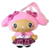 asdfkitty可愛家精品店 asdfkitty*美樂蒂 曬黑制服 造型絨毛玩偶斜背包 側背包 肩背包-日本正版商品