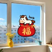 🐷全場免運🐷新款2026年貼馬年春節貼紙室內客廳臥室牆上玻璃門窗入戶裝飾貼紙