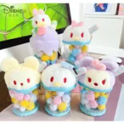 夏季限定 正版迪士尼珍珠奶茶系列Mickey米奇頭像造型米奇家族波波球盲盒可愛米妮唐老鴨鑰匙扣黛絲背包掛件娃娃玩偶