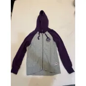 Roots灰紫色微刷毛外套XS