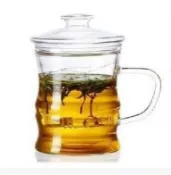 協貿國際日用品生活8館 耐熱玻璃杯三件式透明過濾內膽花茶杯帶蓋辦公水杯子茶具茶壺