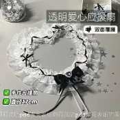 新款透明空白愛心雙面覆膜扇子DIY自制博主同款演唱會手工扇配件
