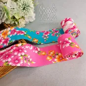 【 桐花牡丹腰帶】客家花布 領巾  桐花繩  牡丹花 桐花文創 裝飾 包裝 服飾 百搭 配件