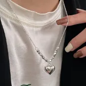 (店+)【MoonDy】s925純銀項鏈 愛心項鍊 女生項鍊 正生純銀項鍊 不掉色項鍊 抗過敏項鍊 女生飾品 情人節禮物