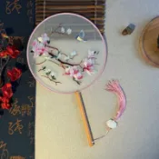 爆款免運-蘇繡團扇雙麵繡古風舞蹈扇漢服旂袍刺繡圓扇子繡花中國風拍照古典