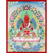 阿彌陀佛長壽唐卡 – 長壽佛藝術 - A92544
