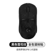 日系簡約風🚚適用羅技狗屁王GPW一二代1 2代防滑貼鼠標貼紙雪花紋全包吸汗側裙