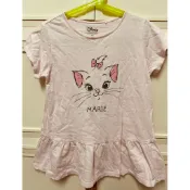 二手商品-lativ Disney 瑪麗貓 短袖 女童 上衣 布標:130
