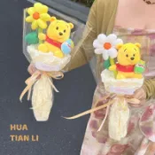 送禮首選💖畢業季小熊維尼卡通花束公仔花朵伴手禮開業活動生日創意禮物奇妙百貨鋪荔月良品