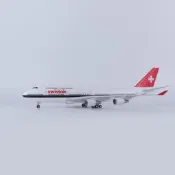 【熱賣】47cm瑞士航空波音B747模擬模型飛機民航客機禮物禮品擺件Swissair露天市集全臺最大的網路購物