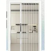 (店+)【林深家具】拉門/隔間拉門/折疊拉門/浴室門/廁所門/廚房門/推拉門/折疊門/隔間門/浴室拉門 鋁合金折疊推拉門亞克力透明水晶板浴室廚房臥室空調隱形隔斷