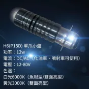 【快速出貨】小盤LED DIO機車 化油車｜雙光魚眼 H6 LED大燈直上型 P15D小皿｜直流交流｜黃白光