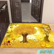 高級招財入戶門地墊大門口鎮宅腳墊玄關防滑墊耐髒臥室門墊可水洗
