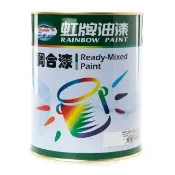 【虹牌】彩虹屋調合漆有光 孔雀藍 0.8L