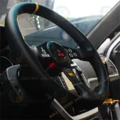 三菱 Mitsubishi Lancer EVO 得利卡 14吋 賽車方向盤 改裝 真皮 快拆 快拆方向盤