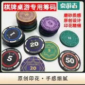 現貨 【遊卡桌遊】原創磨砂專業面值高階加厚德撲遊戲棋牌麻將籌碼幣 自售