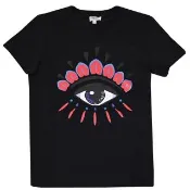 【KENZO】Classic Eye 品牌LOGO眼睛圖騰素面棉質短T恤(黑)