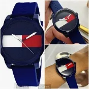 【TOMMY HILFIGER】手錶型號TH00035寶藍色錶面寶藍42mm錶殼寶藍矽膠錶帶款