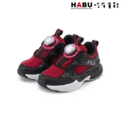 【FILA KIDS】斐樂 慢跑鞋 運動鞋 燈鞋 足供支撐 氣墊 發光旋鈕扣 中童 7-J428A-028｜哈布童鞋