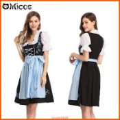 【爆款】慕尼黑啤酒節角色扮演服裝 Dirndl 禮服巴伐利亞傳統德國啤酒節禮服套裝女僕萬聖節服裝女女孩