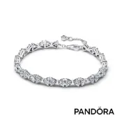 【Pandora】璀璨環飾蝴蝶結手鏈 官方直營
