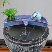 熱銷 流水擺件魚缸造景過濾器循環養魚石槽水池中式創意微景觀裝飾家居 銀瑞百貨屋
