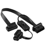 [商城] OBD2 延長線,32cm 長 OBD II 分線器電纜 16Pin 塑料金屬黑色車用