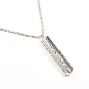 【日本直送 二手美品】蒂芙尼 TIFFANY&Co. 項鍊 1837 條狀墜飾 925 銀 古董級 飾品 已拋光