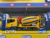 《BRUDER》德國大比例擬真 1:16 SCANIA 黃色 工程水泥車_RU3554