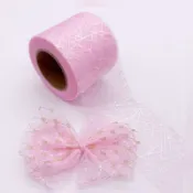 手作材料~幻彩線條網紗緞帶 tutu裙 diy兒童髮飾材料配件