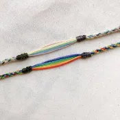 彩虹 手圍訂製  彩虹階梯(中性版) Rainbow 編法串聯
