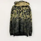 【DOKODEMO】adidas迷彩連帽衫/衛衣，卡其色，古著。