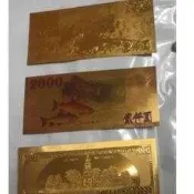 2019豬年賀歲開運金幣 金箔紀念幣金條保險會銷開門紅招財新年禮品 黃金典藏版千元金鈔發財金 錢母 批發 娃娃機