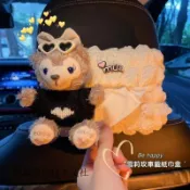 【在臺出貨】可愛車載紙巾盒 車用面紙盒 掛式面紙盒 雪莉玫紙巾盒 衛生紙盒 車上面紙盒 衛生紙收納 可愛紙巾盒