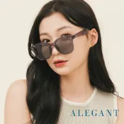 ALEGANT曦夏冰晶灰時髦日常威靈頓粗框輕量TR90寶麗來偏光墨鏡│UV400太陽眼鏡│坎城的鎂光焦點