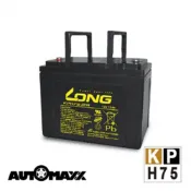 AutoMaxx LONG KP-H75 12V 75Ah 免保養深循環電池/電瓶 [高容量/低自放][高爾夫球車腳踏車與代步車可用]