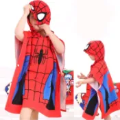 Marvel 漫威 漫威英雄蜘蛛人兒童浴裙紗布浴巾連帽浴巾 359027(復仇者聯盟 平輸品)