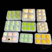 小鼻嘎食玩捏捏矽膠模具餃子小包子樹葉煎包貓爪捏捏樂矽膠模具