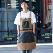 生活軌道 【客製印字】帆布圍裙 工作圍裙 園藝圍裙 理髮圍裙 美髮圍裙 美甲圍裙 工匠圍裙 餐廳圍裙 防潑水耐磨 多口袋工具收納 男女通用