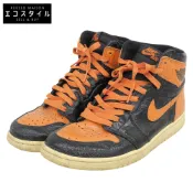 【DOKODEMO】Nike Air Jordan 1 High Shattered Backboard 3.0 男鞋，橙色 x 黑色，27.5 厘米，555088-028，尺寸 9.5（美國）[二手]