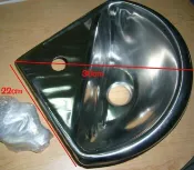 露天阿球=不銹鋼洗臉盆 不鏽鋼迷你洗手台 角落不鏽鋼洗臉盆 工廠/餐廳/餐飲適用~白鐵洗手盆~白鐵臉盆無溢水口