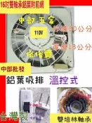 『中部批發』雙軸承 附後網 16吋 鋁葉吸排兩用窗型通風扇 吸排扇 附溫控 抽風機 排風機 電風扇(台灣製造)